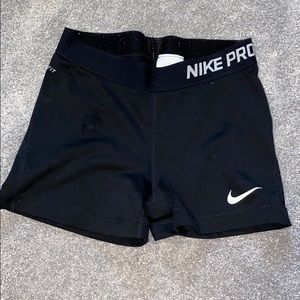 Black Nike Pro shorts
